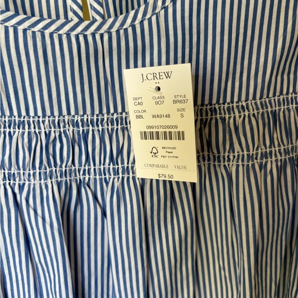 J Crew stripped blue blouse - Picture 5 of 5